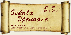 Sekula Đenović vizit kartica